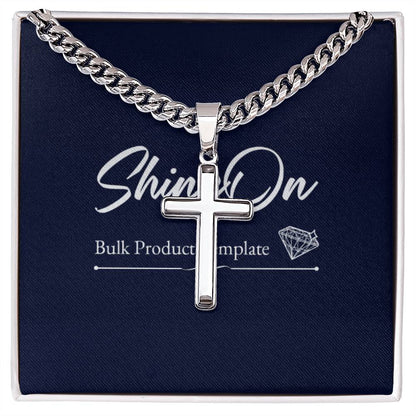 | Cross On Cuban Link Chain