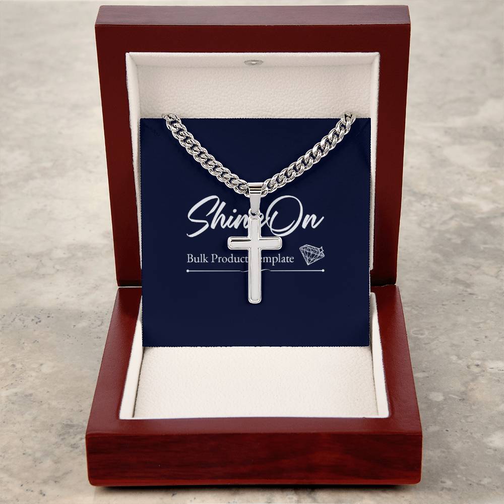 | Cross On Cuban Link Chain