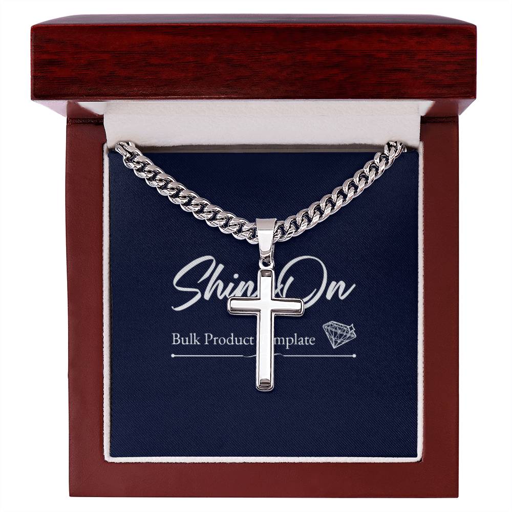 | Cross On Cuban Link Chain