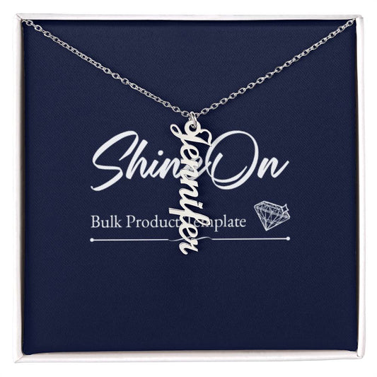 | Multiple Vertical Name Necklace