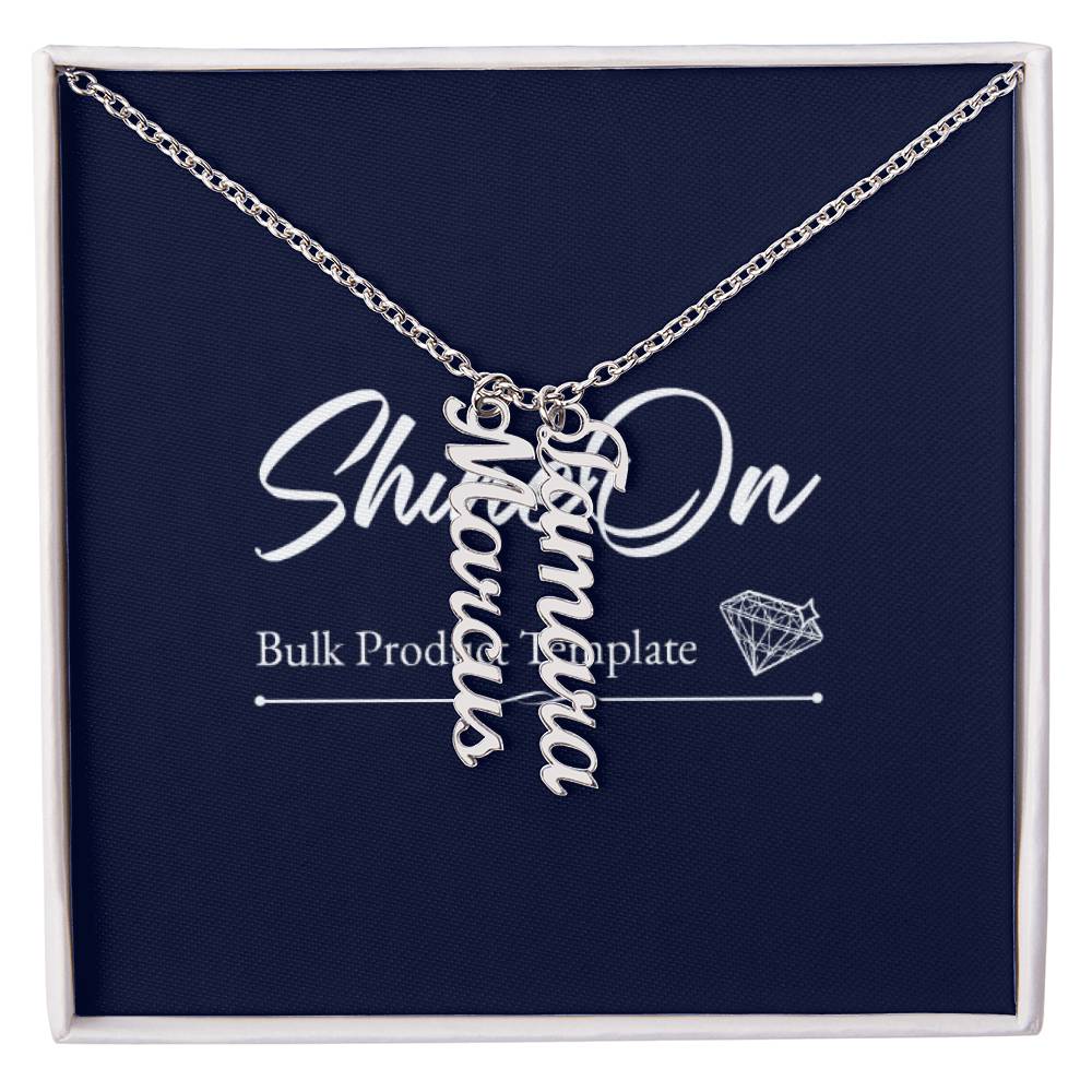 | Multiple Vertical Name Necklace