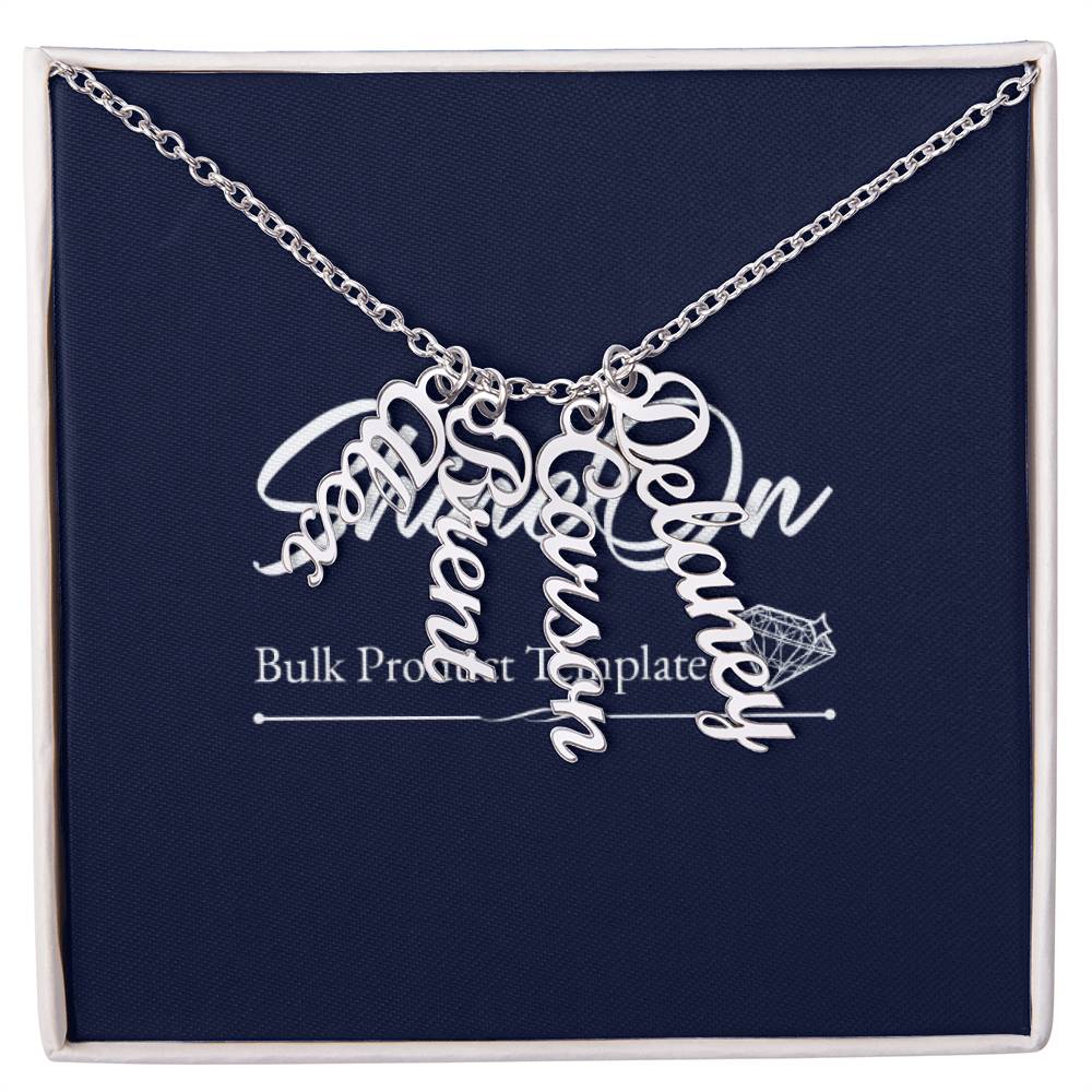 | Multiple Vertical Name Necklace