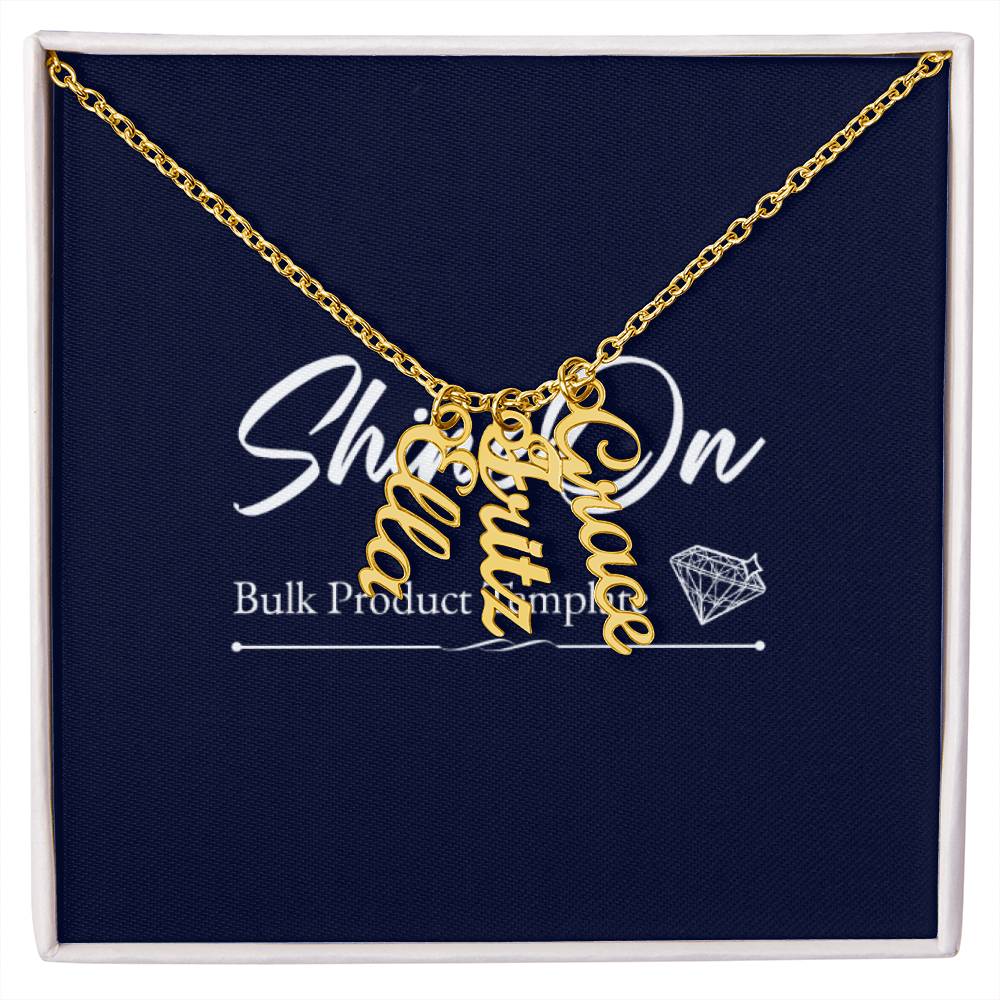 | Multiple Vertical Name Necklace