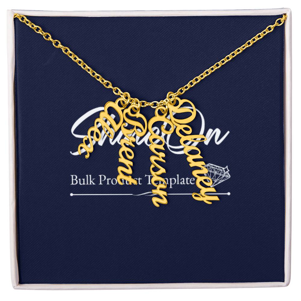 | Multiple Vertical Name Necklace