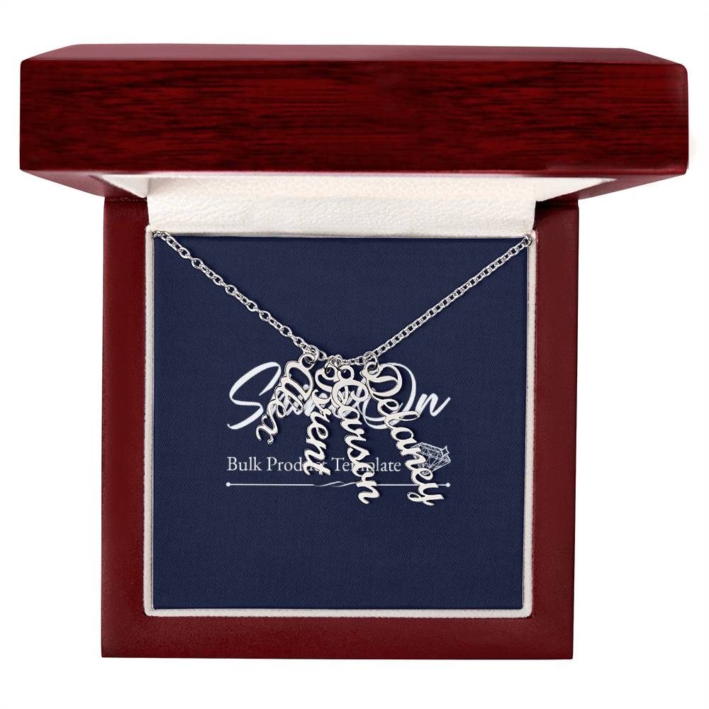 | Multiple Vertical Name Necklace