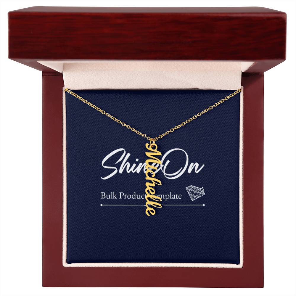 | Multiple Vertical Name Necklace