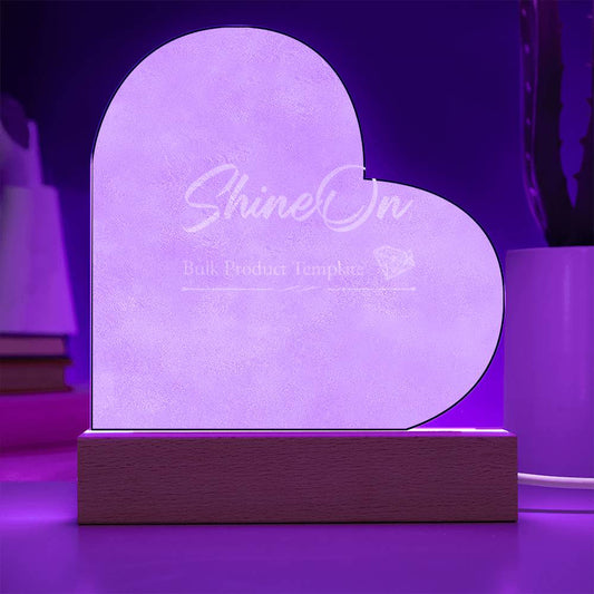 | Engraved Acrylic Heart with LED Base